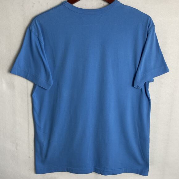 Play Comme Des Garcons Mens Size XL Embroidered Blue Short Sleeve Shirt - Picture 3 of 8